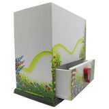 Porta Joias Branco Com Rosa (mad-6679-3)