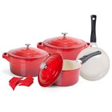 Jogo De Panelas Le Cook Premier Red 4 Pcs - 1,7l / 2l / 2,6l / 4,5l