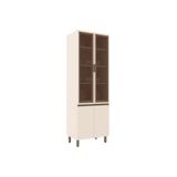 Cristaleira De Cozinha Connect C- 4 Portas C-2 Vidro 71x51x220cm Off White - Henn