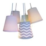 Lustre Pendente Luminária Teto Cores Suaves Em Cacho Bivolt