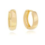 Brinco Feminino Argola Lisa M Banhado Em Ouro 18k