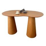 Mesa Bistrô Balcão Cone Duplo137x90 Orgânica Tampo Freijó Base Freijó Cor Marrom