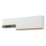 Kit 2 Armários De Cozinha Aéreos 3 Portas Veneza Multimóveis Mp2145 Branco/dourado Branco/dourado