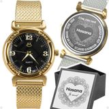 Relogio Feminino Aço Inox Silicone Dourado Banhado Personalize Moda Casual Social Presente