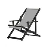 Espreguiçadeira Preguiçosa Dobrável Black Cb-cinza