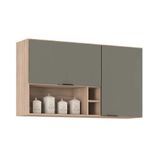 Armário Aéreo Cozinha Modulado Firenze Nicho 2 Portas 120cm Avena-menta - Demóbile