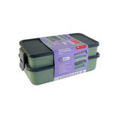 Marmita Térmica Dupla Trava 1,3l Com Talheres Inox Livre Bpa Cor:verde