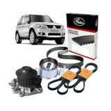 Kit Correia Dentada Poly V Pajero Tr4 2015 2016 Bomba D&#39;água