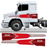 Faixa Mercedes Benz Mb 1935 Adesivo Lateral Caminhão Vermelho Cor Vermelho