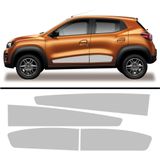 Adesivo Faixa Lateral Renault Kwid 2017 A 2022 Cinza Cor Cinza