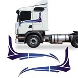 Faixa Scania 2008 Adesivo Azul Lateral Caminhão Decorativo Cor Azul