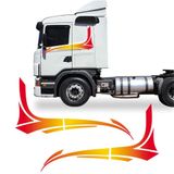 Faixa Scania 2008 Adesivo Azul Lateral Caminhão Decorativo Cor Vermelho