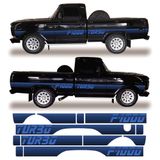 Kit Faixa Lateral F-1000 Turbo 91 92 Cs Adesivo Decorativo Cor Azul
