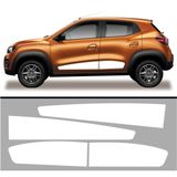 Adesivo Faixa Lateral Renault Kwid 2017 A 2022 Branco Cor Branco