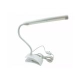 Luminária Usb Led Com Presilha Garra Fina Tubo