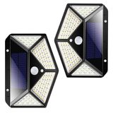 Luminaria Solar 100 Leds Sensor Movimento 3 Funçoes 2 Uni