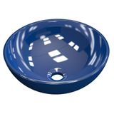 Cuba Pia De Apoio Redonda Bowl Azul Escuro
