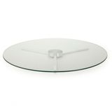 Centro De Mesa Prato De Vidro Giratório 60 Cm Organização Servir Casa Cozinha Luxo Requinte