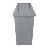 Lixeira Cesto Quadrado 25 L Com Tampa Vai-vem Cinza