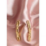 Brinco Ear Cuff Corrente Banhado Em Ouro 18k