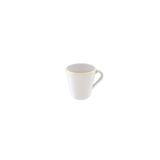 Xícara Café Filetada Tramontina Elisa Porcelana Com Borda Dourada 70ml Tramontina