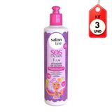 Kit C/03 Salon Line Sos Ativador De Cachos Teens 300ml