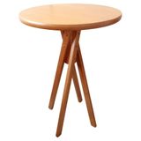 Mesa Bistrô Vitoria Selva Diam 70 Cm Bancada Bar Cozinha Luxo Castanho Mogno
