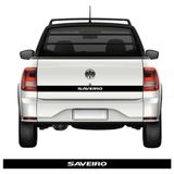 Faixa Tampa Traseira Saveiro 2014 Em Diante Adesivo Preto Cor Preto