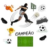 Adesivo De Parede Futebol Decorativo Para Quarto E Sala Titulos Preto