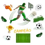 Adesivo De Parede Futebol Decorativo Para Quarto E Sala Titulos Verde