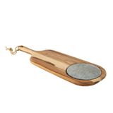 Tabua Para Queijos Tramontina Provence Em Teca Com Cabo E Pedra 48x19 Cm - 10239735 Madeira