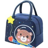 Bolsa Térmica Lancheira Infantil Unissex Porta Marmita Bichinhos Cor:urso Azul