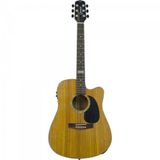 Violão Giannini Eletroacústico Dreadnought Folk Cutaway Aço Gf-1d Ceq Zebra