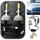 Kit Lâmpada Farol Carro Led Headlight 2d 60w 6k 3200 Lm H7