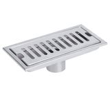 Ralo Linear 20cm Aço Inox Banheiro Anti Odor Anti Inseto Area Externa Lavabo Piscina Quintal