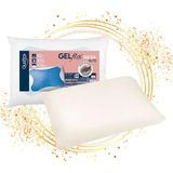 Kit 2 Travesseiros Gelflex Nasa Duoflex Alto Espuma E Gel 50x70x17cm