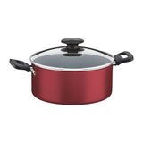 Caçarola Loreto Alumínio Revestimento Antiaderente Starflon 24 Cm 4,9 L Vermelha Tramontina