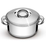 Caçarola Tramontina Em Inox Com Tampa E Alças 24 Cm 4,7l