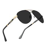 Óculos De Sol Masculino Polarizados Design Piloto Uv 400 Kdeam Preto