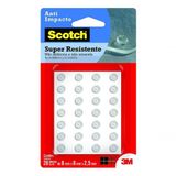 Protetor De Silicone Anti-impacto Redondo Pp Com 28 Unidades Transparente Scotch - 3m