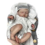 Bebê Reborn Rosalie Dormindo 45 Cm Branco