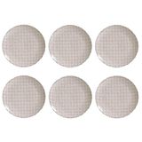 Conjunto De Pratos Rasos 06 Peças Coup Chevron Porto Brasil
