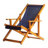 Espreguiçadeira Preguiçosa Dobrável Mel Cb-azul Marinho