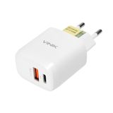 Carregador De Parede 38w 1 Saida Usb 12v 1.5a Quick Charge (18w) E 1 Saida Tipo C 12v 1.67a (20w)