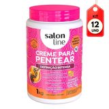 Kit C/12 Salon Line Definição Intensa Creme P/ Pentear 1kg