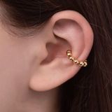 Brinco Feminino Piercing Fake Bolas Lisas Banhado Em Ouro 18k