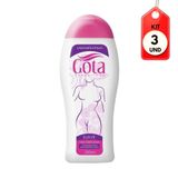 Kit C/03 Gota Dourada Suave Sabonete Líquido Íntimo 250ml