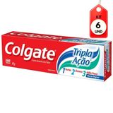 Kit C/06 Colgate Tripla Ação Menta  Creme Dental 90g