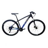 Bicicleta Aro 29 Ksw Xlt Alumínio 24v Câmbios Shimano Garfo Com Trava No Ombro - Preto/azul Tam.19