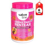 Kit C/06 Salon Line Definição Intensa Creme P/ Pentear 1kg